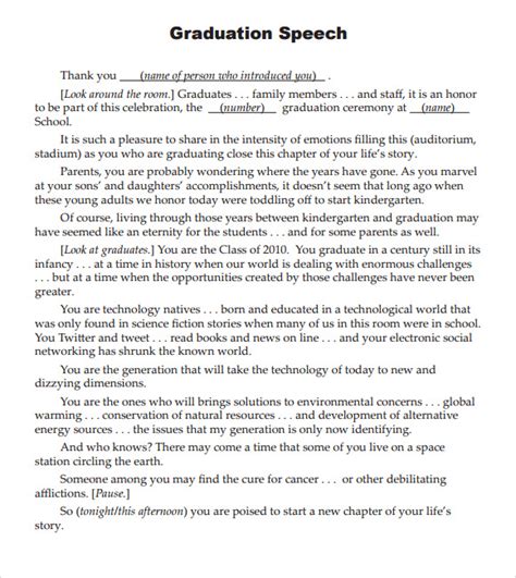 5Th Grade Graduation Speech Outline - Go-images Web