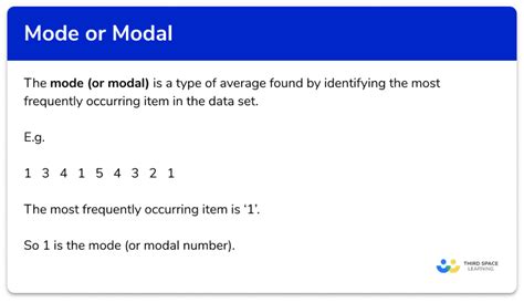 Mode or Modal - GCSE Maths - Steps, Examples & Worksheet