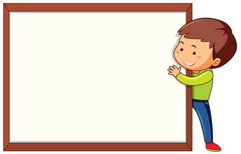 Boy with blank frame template 525415 Vector Art at Vecteezy