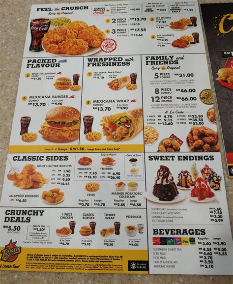 Texas Chicken Malaysia Menu & Price – Visit Malaysia