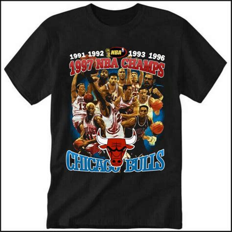 Vintage Chicago Bulls 1996 Champions Shirt, NBA Basketball Graphic Tee ...