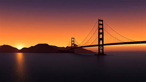 Download Sunset, Golden Gate Bridge, Bay. Royalty-Free Stock Illustration Image - Pixabay