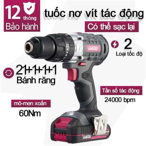 Kingtree 20V | máy khoan pin đa năng |Có chức năng tác động |Tặng kèm ...