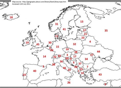 Free Printable World Map Quiz | World Map With Countries