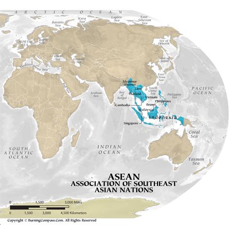 ASEAN Map, ASEAN Countries List, ASEAN Member Countries / States / Nations