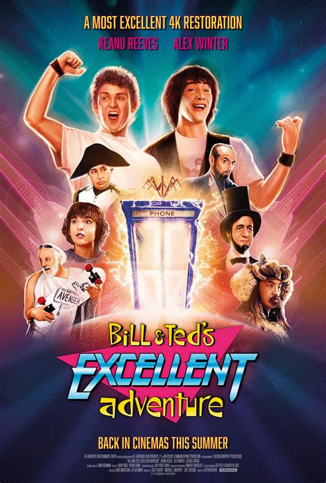 Official poster for upcoming 4K restoration of 'Bill & Ted's Excellent Adventure' : r/movies