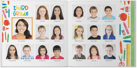 Colorful Elementary School Yearbook Photo Book | Shutterfly