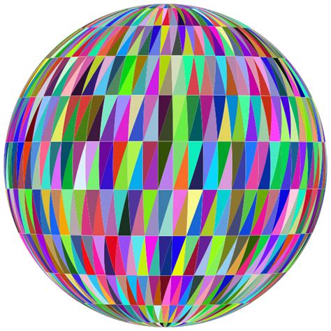 Spherical shape with colorful tiles | Free SVG