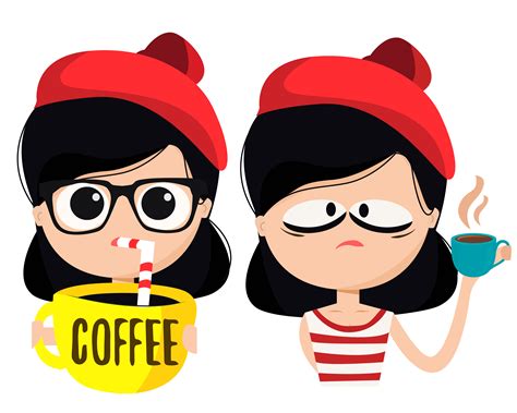 Coffee Lover Character 671049 Vector Art at Vecteezy