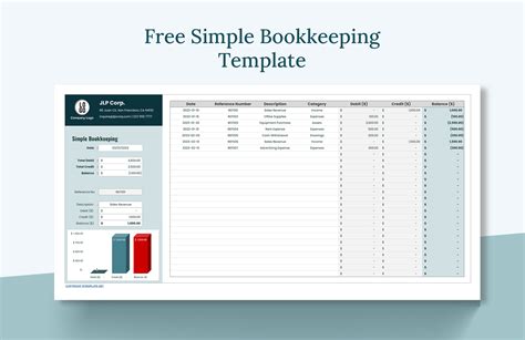 Free Bookkeeping Template