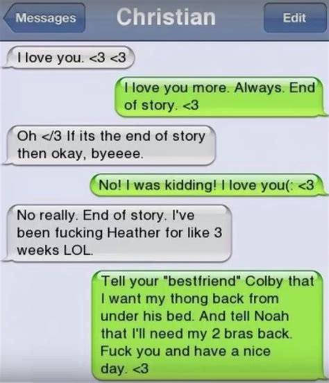 funny texts cheating