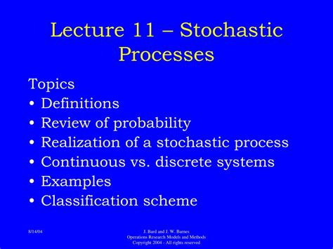 PPT - Lecture 11 – Stochastic Processes PowerPoint Presentation, free download - ID:156835