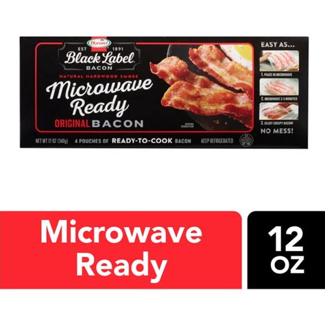 HORMEL BLACK LABEL Microwave Ready Bacon, 12 oz - Walmart.com - Walmart.com