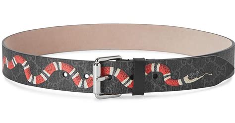 Gucci Snake GG Supreme Leather Belt in Black for Men - Save 37% - Lyst