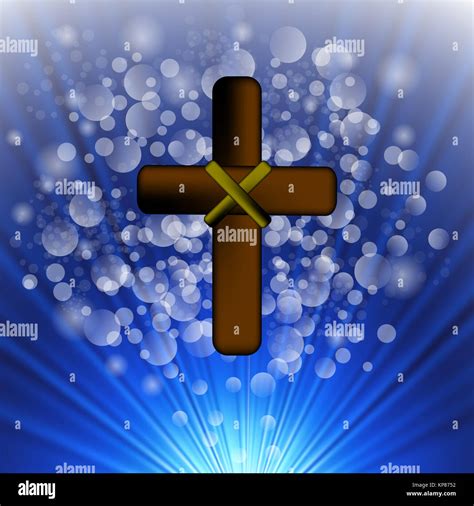 Simple Brown Wooden Cross Stock Photo - Alamy