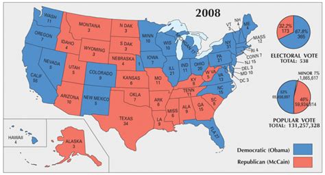 US Election of 2008 Map - GIS Geography