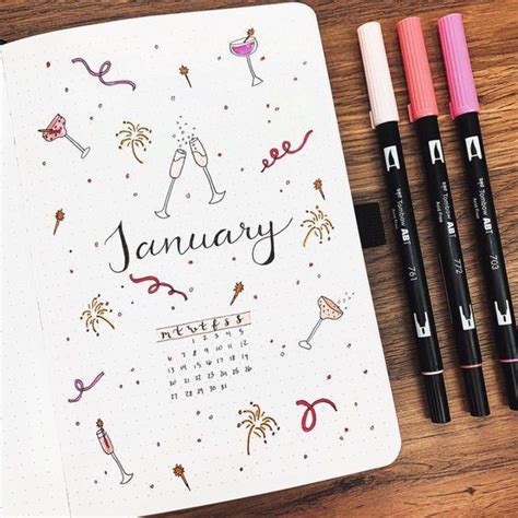 21 Genius January Bullet Journal Cover Ideas You MUST See - The Curious ...