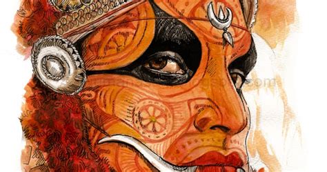 Jumana art blog: Theyyam Drawing