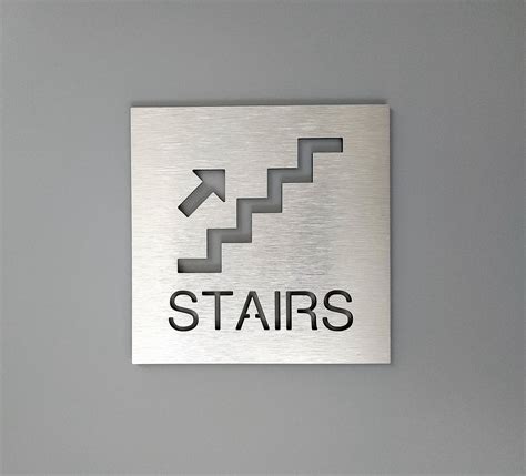 Stairs Signs With Arrows. Directional Stairs Sign. Stairway - Etsy