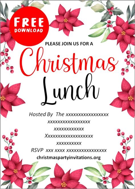 Free Printable Christmas Luncheon Invitations … | Christmas luncheon ...