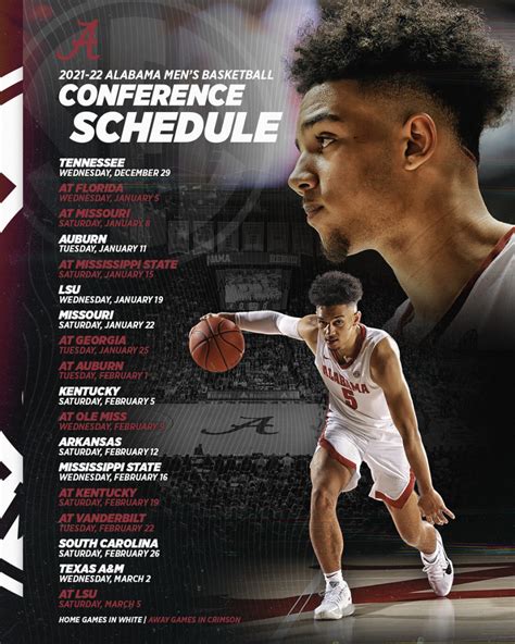 Alabama Men's Basketball Schedule Finalized with SEC Opponents and ...