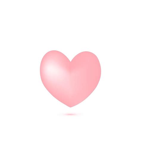 3d pink heart isolated on white background. Vector illustration. 4777299 Vector Art at Vecteezy