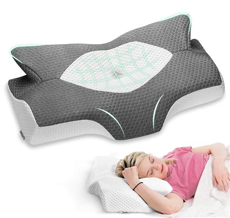 Elviros Cervical Memory Foam Pillow, Contour Pillows for Neck and ...