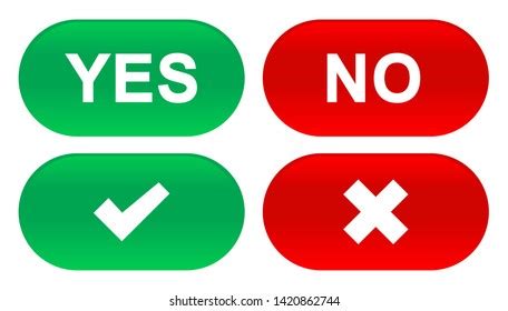 Yes No Buttons Illustration Vector Download Stock Vector (Royalty Free) 1420862744 | Shutterstock