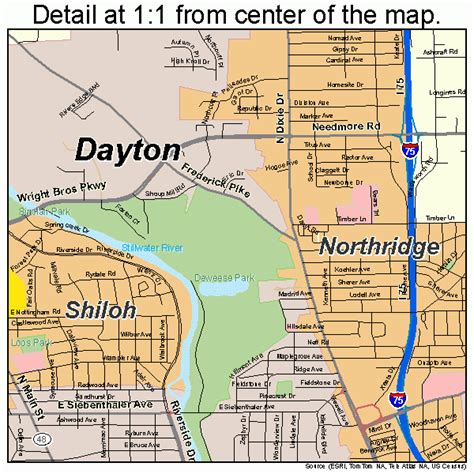 Dayton Ohio Street Map 3921000 | Maps Of Ohio