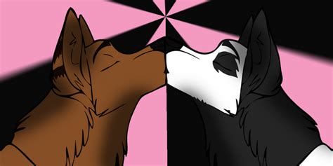 Wolf Kiss by Panda-child on deviantART