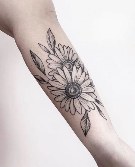 Daisy Flower Drawing Tattoo