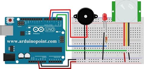 Arduino with PIR Sensor Project with LED and Buzzer - Arduino Point