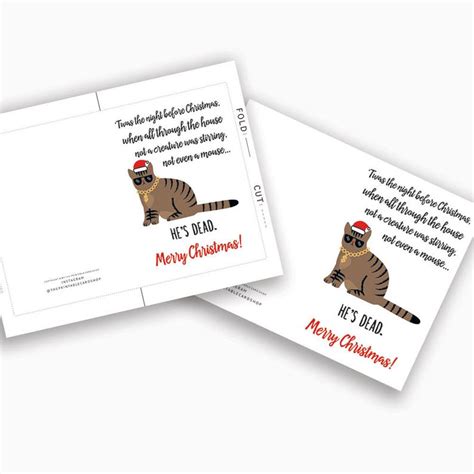 Funny Christmas Cards Instant Download, Dark Humor Christmas ...