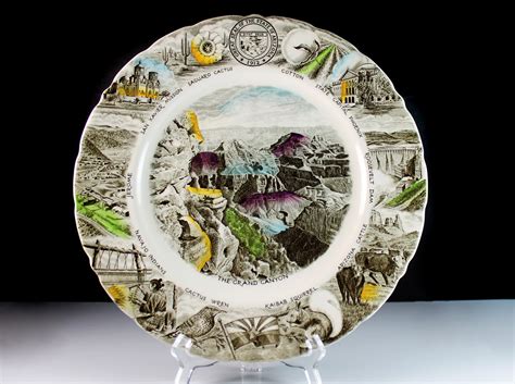 Arizona Souvenir Plate, The Grand Canyon, Johnson Bros, State Plate ...