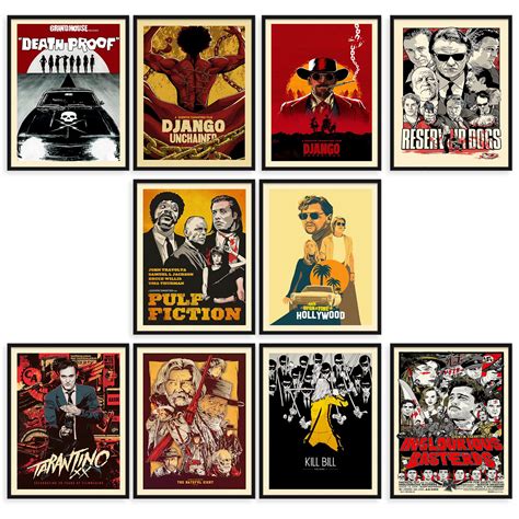 Buy Batuba Design Tarantino Best Movie s Set of 10 Prints, 11x14 inc UNFRAMED, Directed by ...