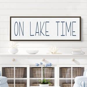 On Lake Time Wall Decor Lake House Sign - Etsy