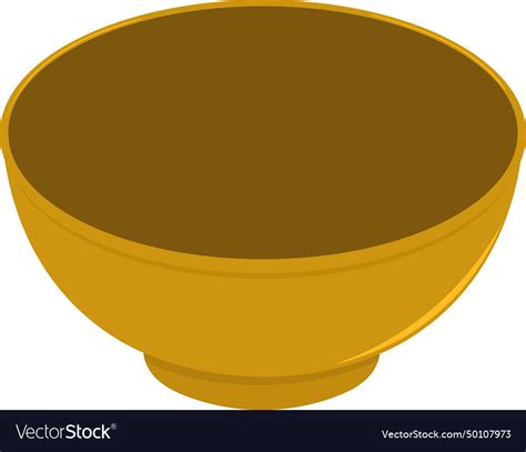 An object icon a large orange bowl Royalty Free Vector Image