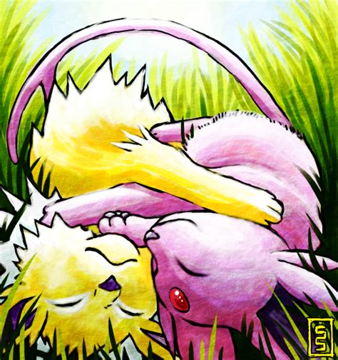 My Pretties Jolteon and Espeon by cerasly on DeviantArt