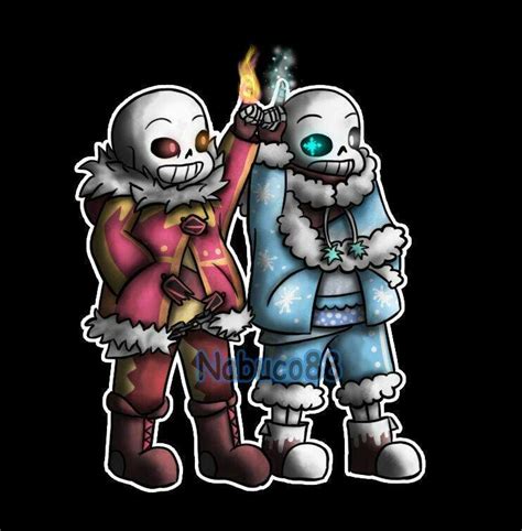 Image: Fire!sans and ice!sans | Undertale Amino | Undertale Amino