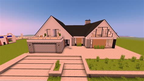 So, I built this Modern house with mods : r/Minecraft