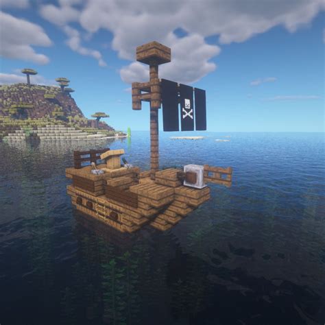 Minecraft Pirate Ship Build Tutorial - Image to u