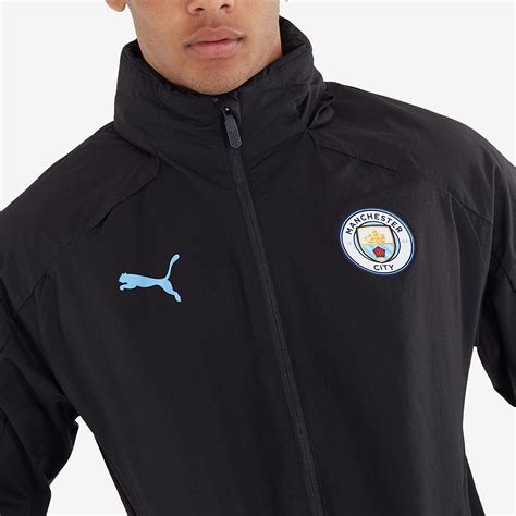 Puma Man City 19/20 Rain Jacket - Puma Black - Mens Replica - 75581217 | Pro:Direct Soccer