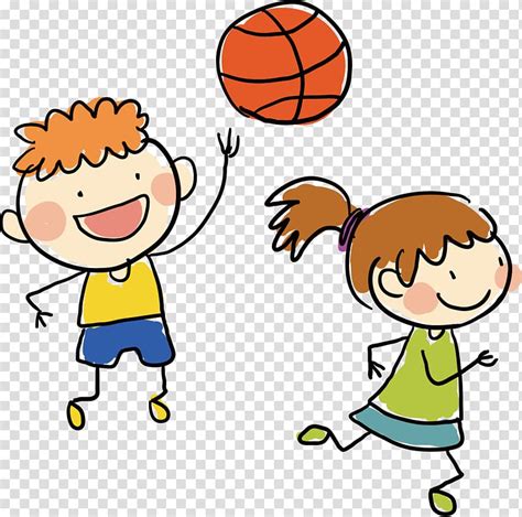 Free download | Two children playing basketball, Child Drawing Dessin animxe9 Cartoon ...