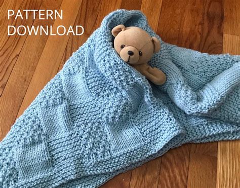 Swaddling Squares Knit Baby Blanket Pattern PDF Download - Etsy | Knitted baby blankets, Baby ...