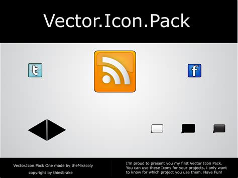 Free Vector Icons Pack One by theMiracoly on DeviantArt