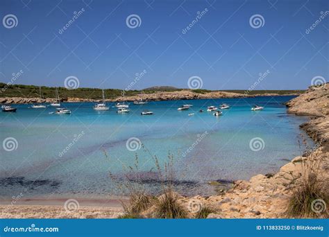 Son Parc Beach in Menorca, Spain Stock Photo - Image of horizontal ...