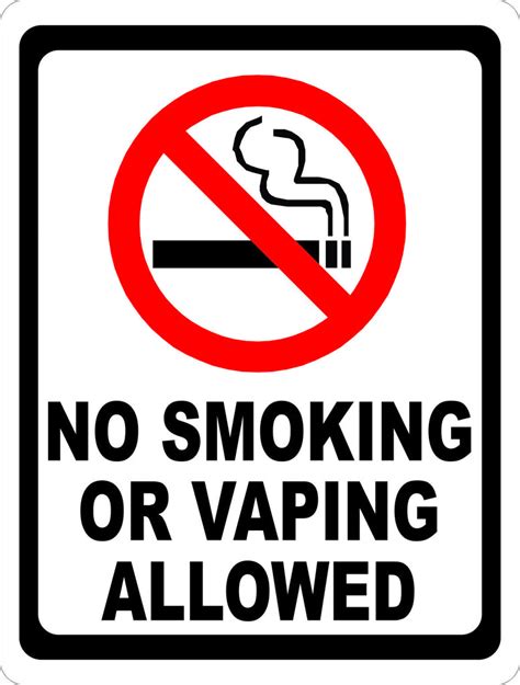 No Smoking or Vaping Allowed Sign – Signs by SalaGraphics