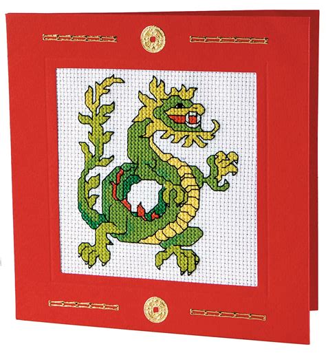 Stitch this free cross stitch chart for an oriental dragon that makes a colourful card. Free ...