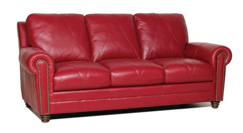 The Weston Sofa - gorgeous cherry red leather, diamond stitching top seller!!! | Italian leather ...
