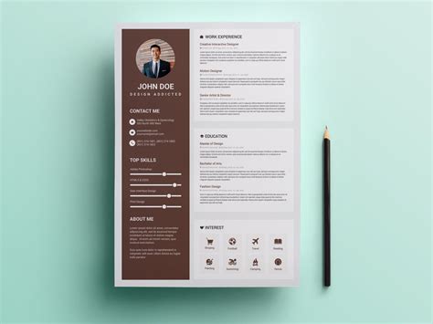 Brown Resume Template